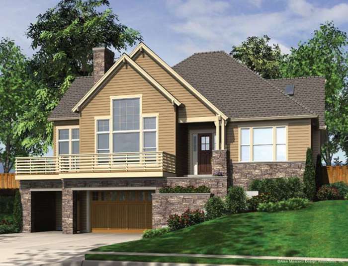 Sloped lot house plans